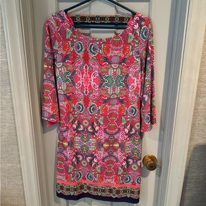 Ladies size small dress. Laundry by Shelli Segal. Multi color sheath dress.
